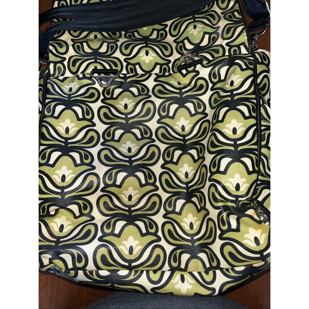 Petunia Pickle Bottom Diaper Bag Boxy Backpack Green Tan floral - Picture 8 of 11